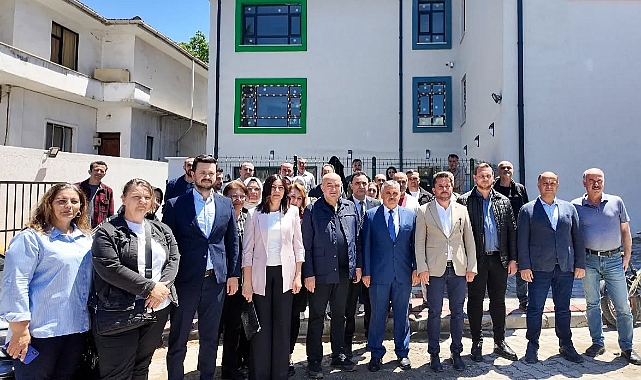 Lapseki’de Güler Kayalı Anaokulu inşaatında inceleme ziyareti