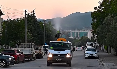 Biga'da sivrisineklerle mücadele