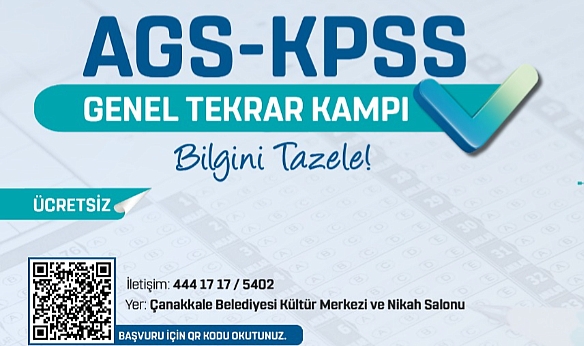 Çanakkale Belediyesi'nden KPSS ve AGS kampı