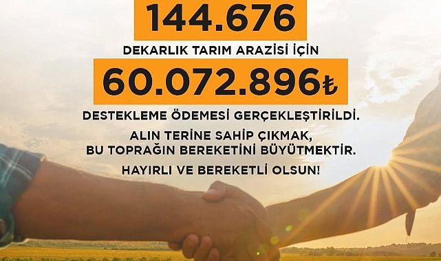 Çanakkale'de Üreticilere 60 Milyon TL'lik Destek Ödemesi