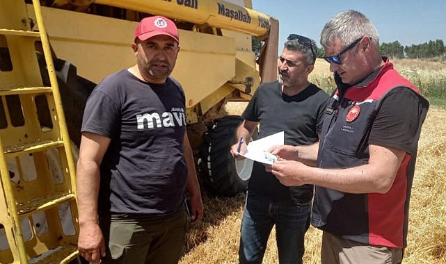 Çanakkale’de yangın riskine karşı Biçerdöver kontrolleri gerçekleştiriliyor