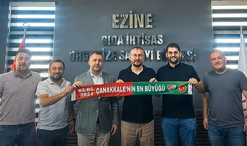 Ezinespor’dan Ezine Gıda OSB’ye ziyareti