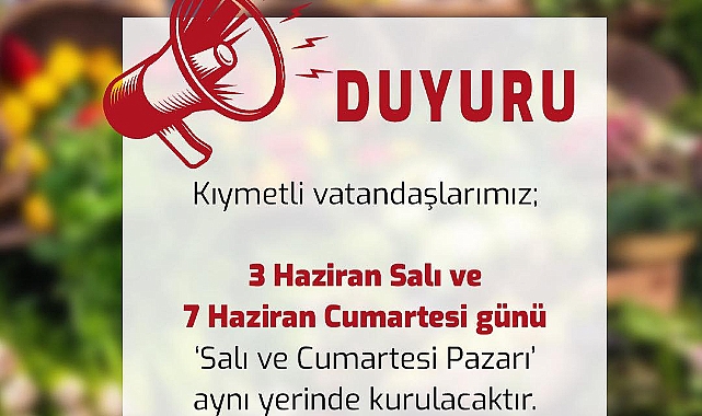 Gelibolu Belediyesi'nden pazar duyurusu