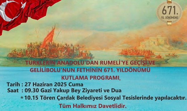 Gelibolu’nun fethi Çardak'ta anılacak