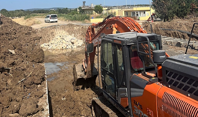 Geyikli’de taşkın koruma çalışmaları yerinde incelendi