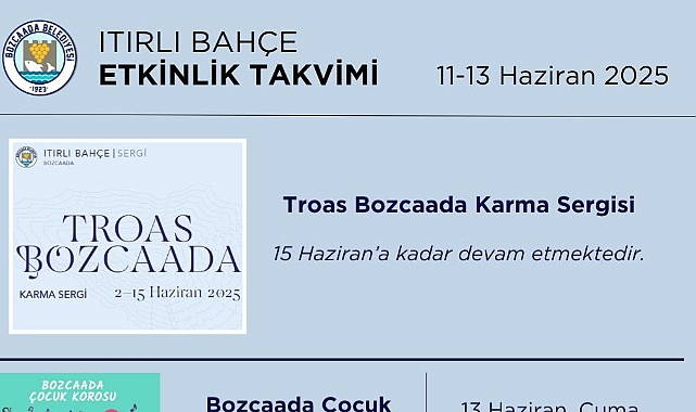 Itırlı Bahçe’de yeni haftanın programı açıklandı