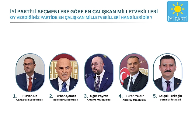 İYİ Partili seçmenlere göre en çalışkan vekil Rıdvan Uz