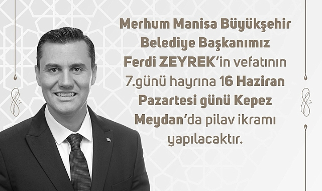Kepez Belediyesi'nden Ferdi Zeyrek için hayır