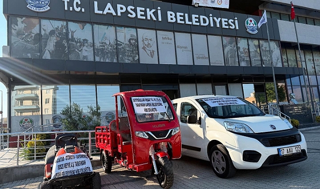 Lapseki Belediyesi araç envanterine yeni bağışlar eklendi