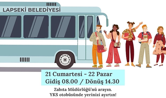 Lapseki Belediyesi’nden YKS’ye girecek öğrencilere ücretsiz ulaşım desteği