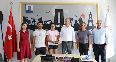 Milli sporcu Ela Andıç'tan İl Müdürü Ömer Kalkan'a ziyaret
