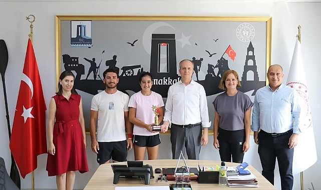 Milli sporcu Ela Andıç’tan İl Müdürü Ömer Kalkan’a ziyaret