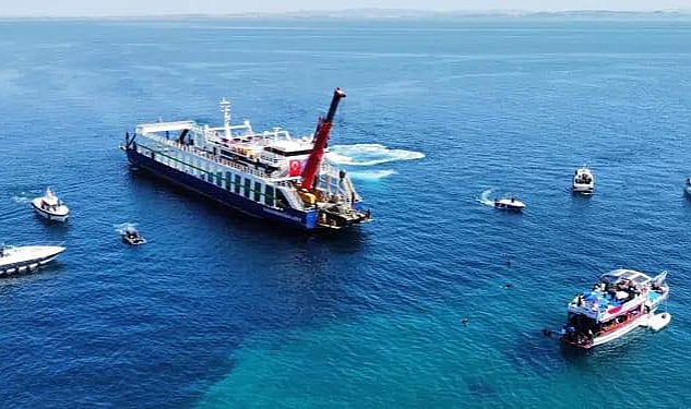 Saros Körfezi’nde Tarihi Bir Batış: 45 tonluk tank denizle buluştu