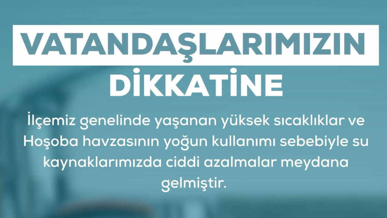 Biga’da zorunlu olmayan su kullanımına yasak!
