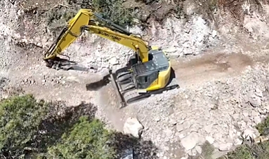 Bayramiç Orman İşletme Müdürlüğü’nden B tipi orman yolunda çalışma