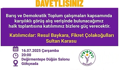 DEM Parti Gökçeada’da buluşacak