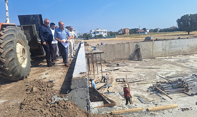 Geyikli'de Çakal Deresi Taşkın Kontrol Kanalı inşaatı hızla ilerliyor