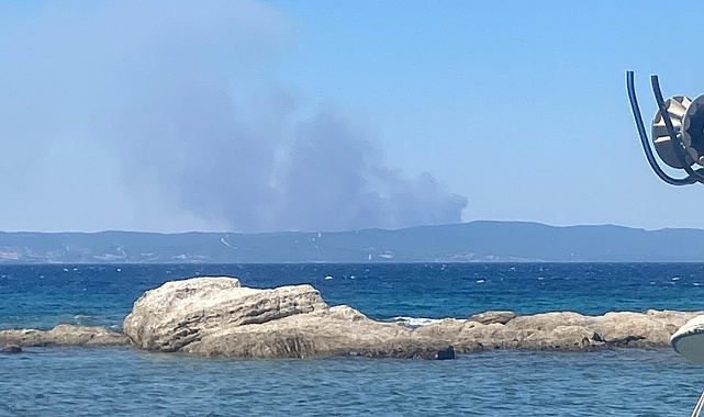 Gökçeada’da Çöplükte Başlayan Yangın Makilik Alana Sıçradı