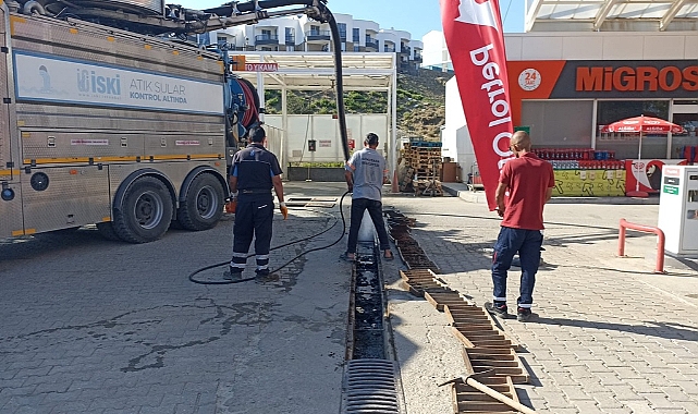 Gökçeada'da İSKİ'den temizlik çalışması