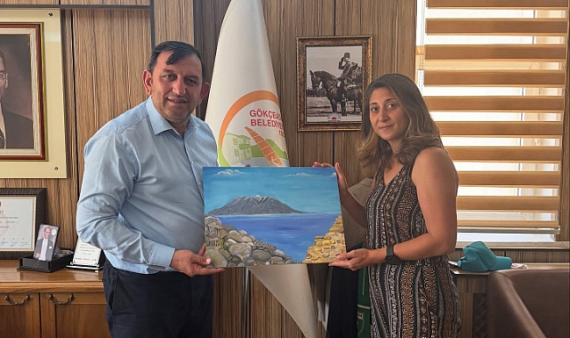 Gökçeada’da kursiyerlerin eserleri sergileniyor
