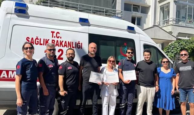 Lapseki 1 No’lu Acil Sağlık Hizmetleri Ekibine Teşekkür Belgesi