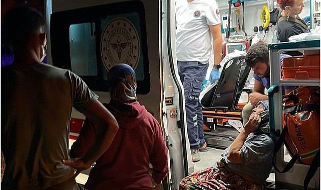 Yangın bölgesinde 112 ekiplerinden kesintisiz destek