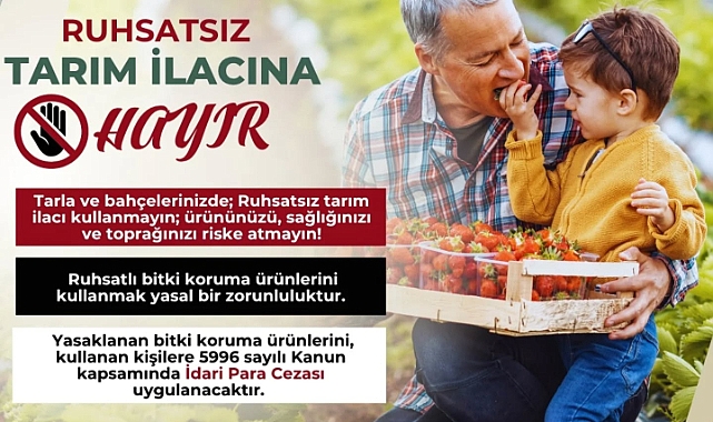 Yenice İlçe Tarım Müdürlüğü’nden Çiftçilere Uyarı: Ruhsatsız tarım ilacı kullanmayın!