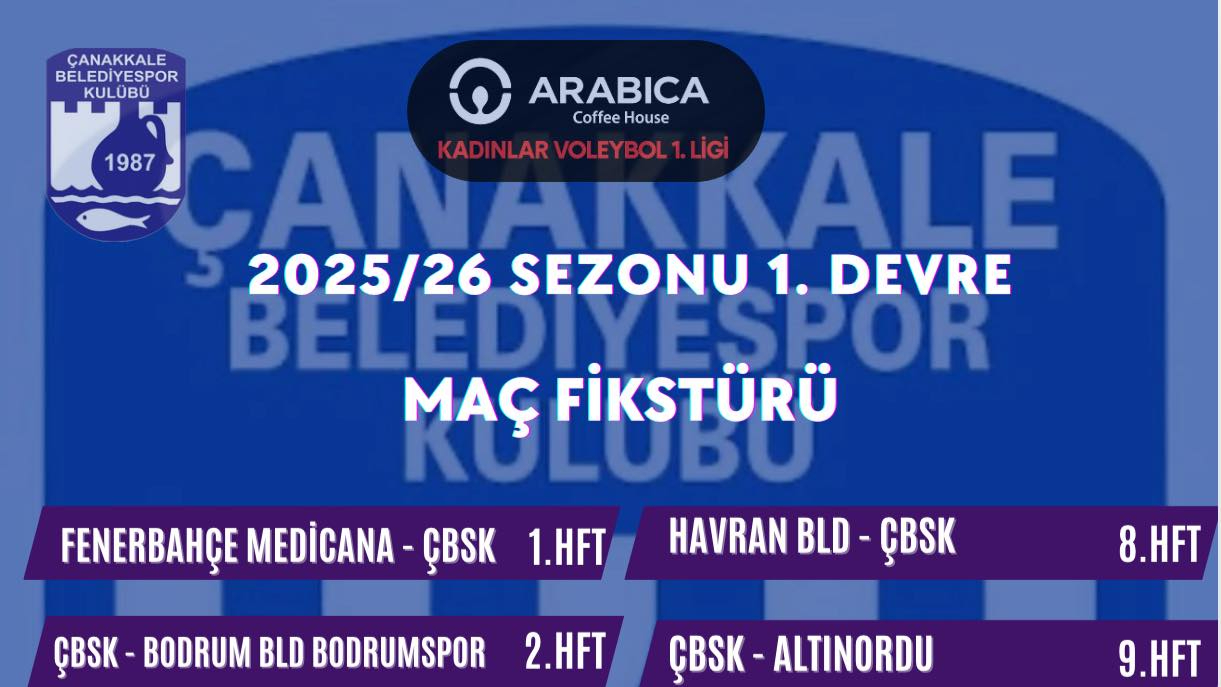 Çanakkale Belediyespor’un 2025/26 fikstürü belli oldu