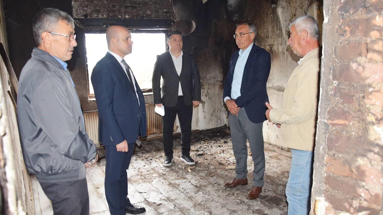 Kaymakam Nebioğlu, Yangın Mağduru Aileyi Ziyaret Etti