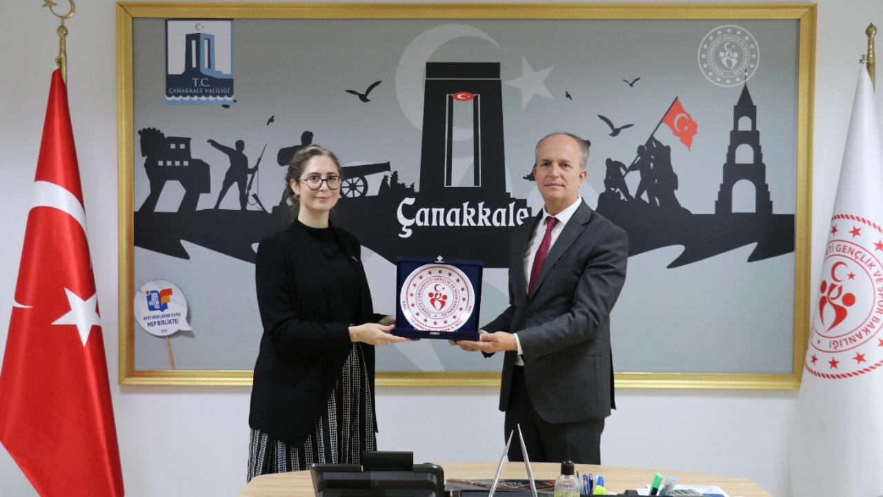 Avustralya Çanakkale Konsolosu Laura Wauchope'den Ömer Kalkan'a ziyaret