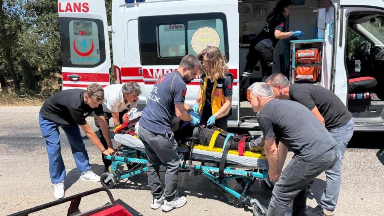 Çan’da Motorlu Bisiklet ile Otomobil Çarpıştı: 1 Yaralı