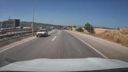Çanakkale'de ters yönde giden sürücü kazaya davetiye çıkarttı
