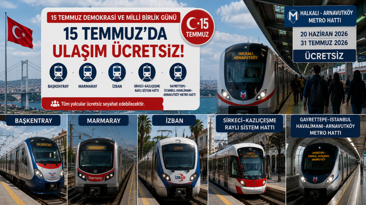 15 Temmuz’da Ulaşım Ücretsiz! Ama Sadece Bu Hatlarda Geçerli