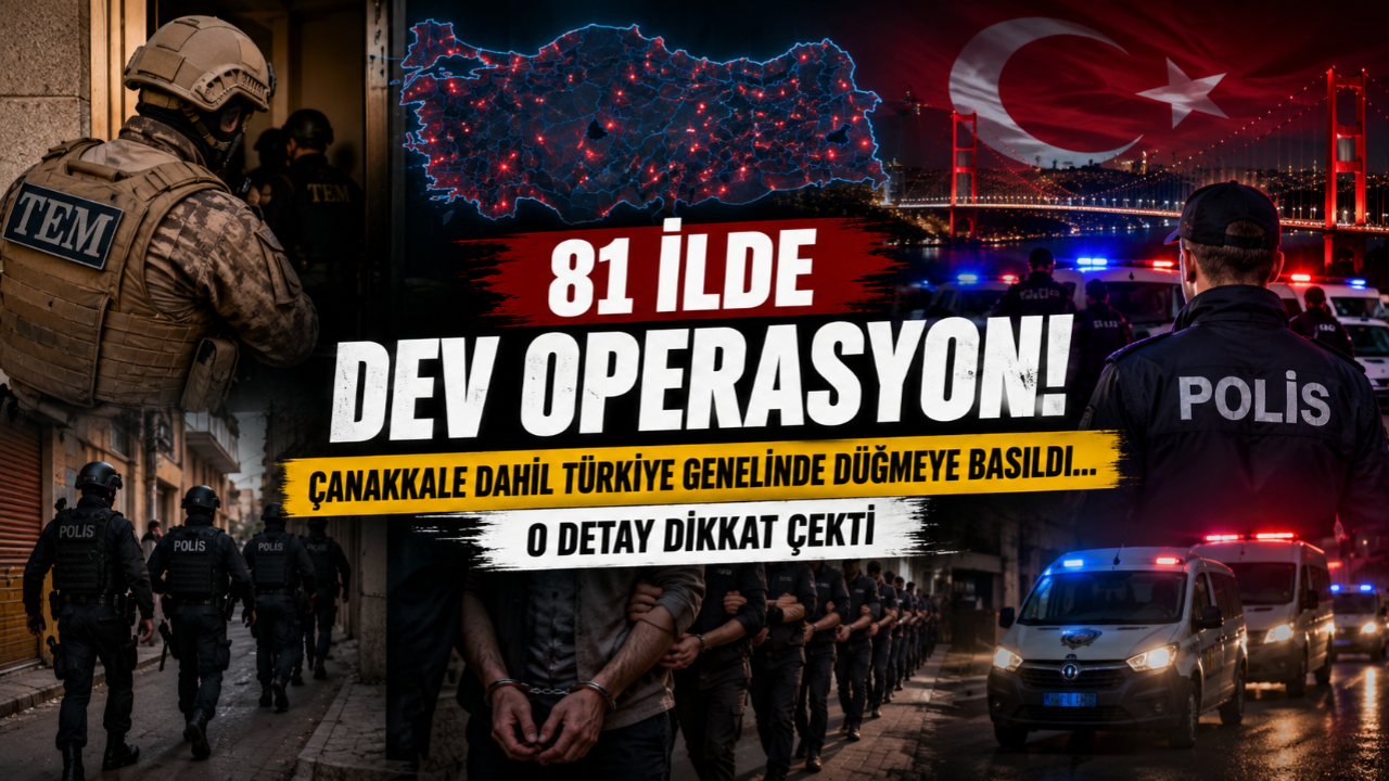 81 İlde Dev Operasyon! Çanakkale Dahil Türkiye Genelinde Düğmeye Basıldı…