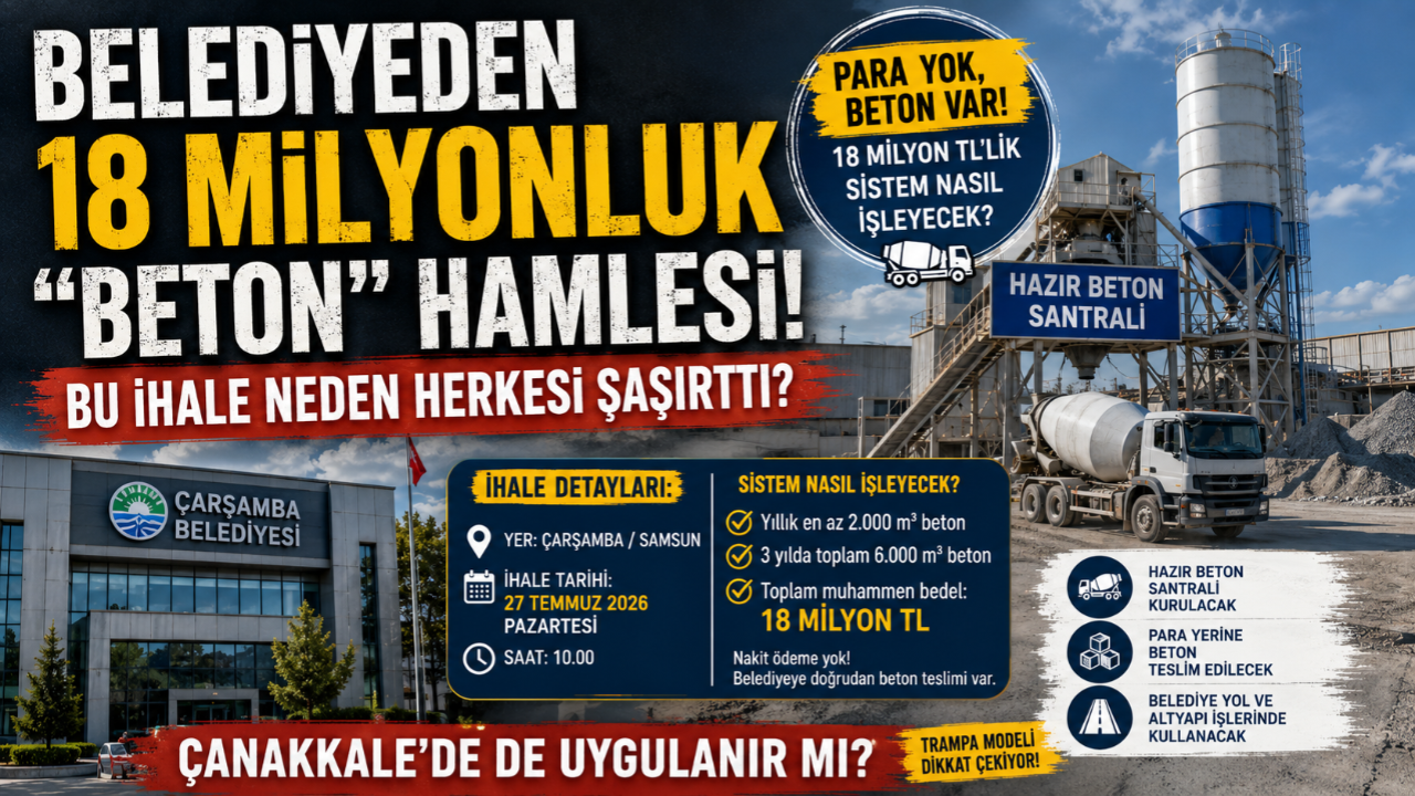 Belediyeden 18 Milyonluk “Beton” Hamlesi!