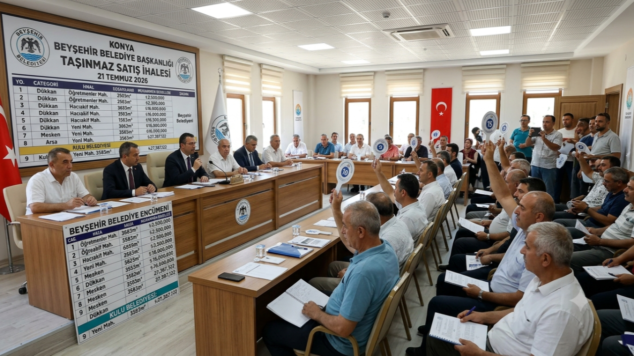 Konya’da Belediyelerden Taşınmaz Satışı: 9 Gayrimenkul İhale İle Satılacak