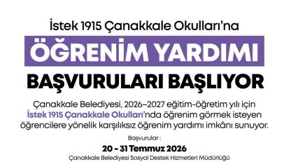 Çanakkale Belediyesinden Başarılı Öğrencilere Karşılıksız Eğitim Desteği